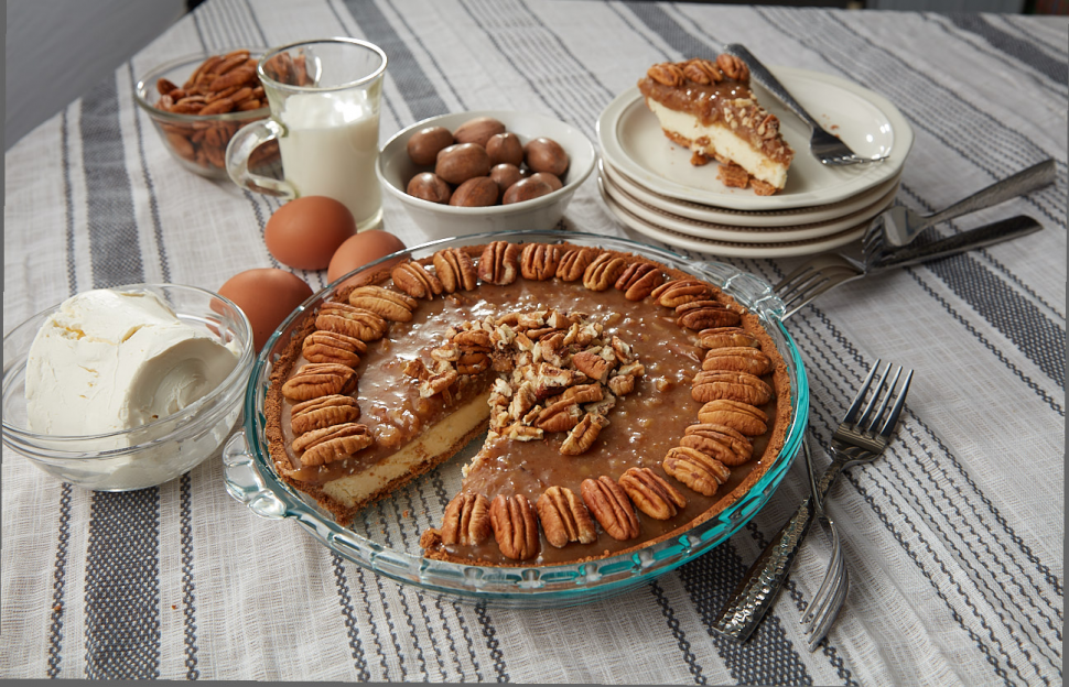 Maple Pecan Cheesecake Pie