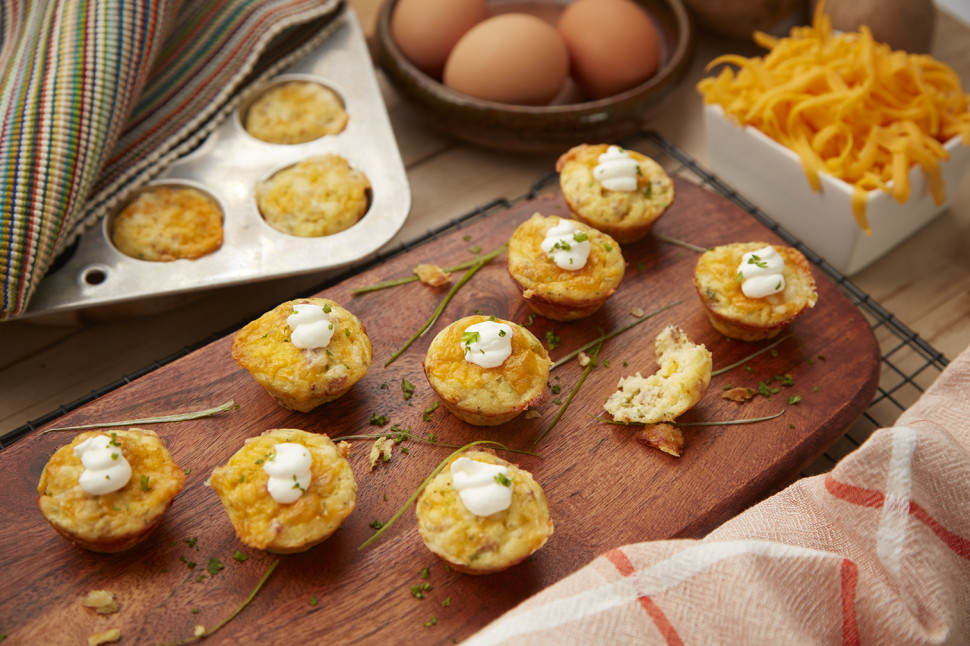 Cheesy Mashed Potato Muffins