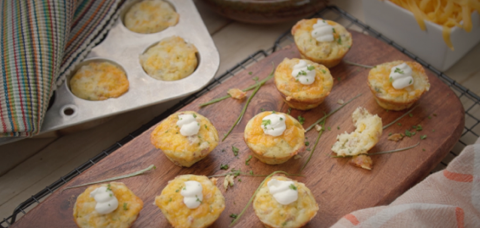 Cheesy Mashed Potato Muffins
