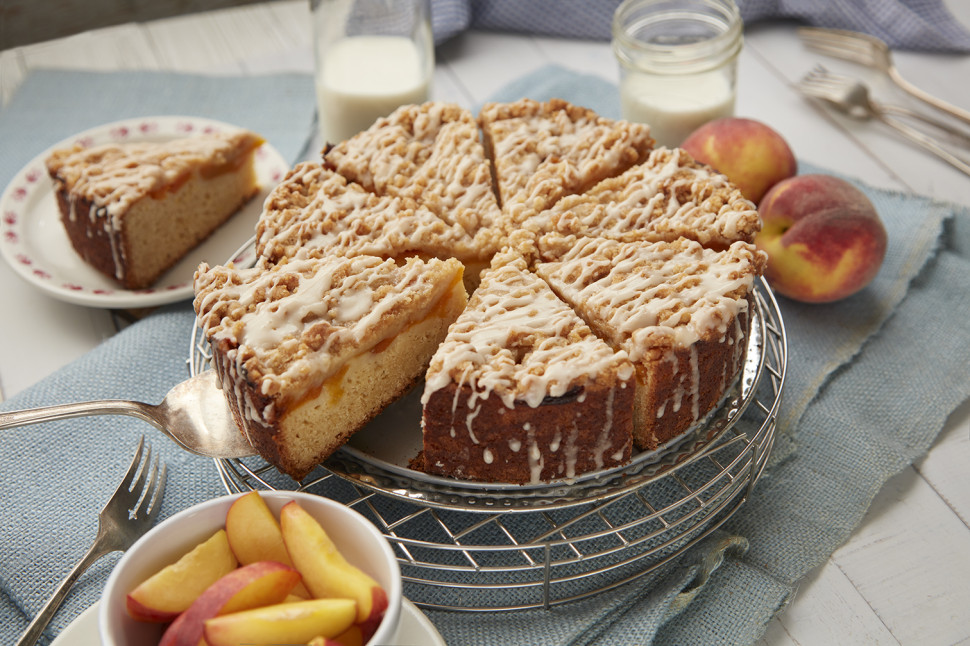 Peach Ricotta Crumb Cake